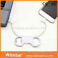 keyring design usb charging cable for iphone 5and for samsung mobilephone